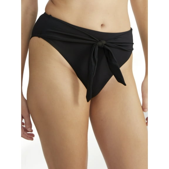 Sunsets Swimwear Black Tessa Tie High Rise Bottom
