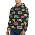 thumbnail image 2 of Bingfone Retro Video Game Men'S Drawstring Hoodie Long Sleeve Pocket Sweatshirts-Small, 2 of 9