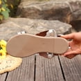 thumbnail image 4 of KEGIRLOM Women Spring/Summer Fashionable And Casual Versatile Water Diamond Comfortable And Casual Elastic Set Sandals With Slope Heels Gold 9.5, 4 of 9