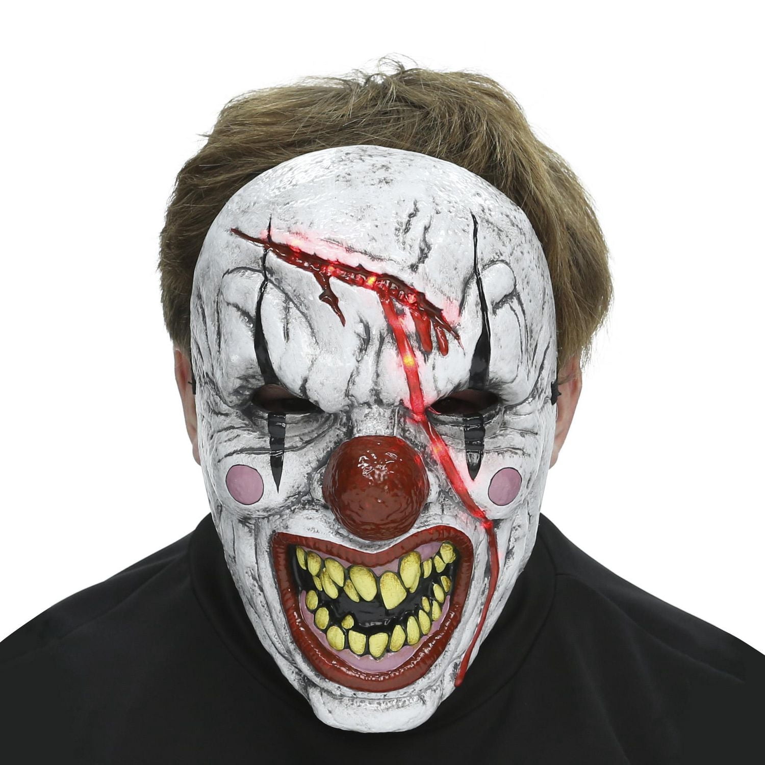 Way to Celebrate Adult Unisex Halloween Bleeding Clown Mask