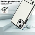 thumbnail image 4 of for iPhone 14 PU Leather Back Case, Built-in Invisible Stand [Compatible with Magsafe] Protective Slim Kickstand Anti-fall Phone Cover Compatible with iPhone 14, White, 4 of 8