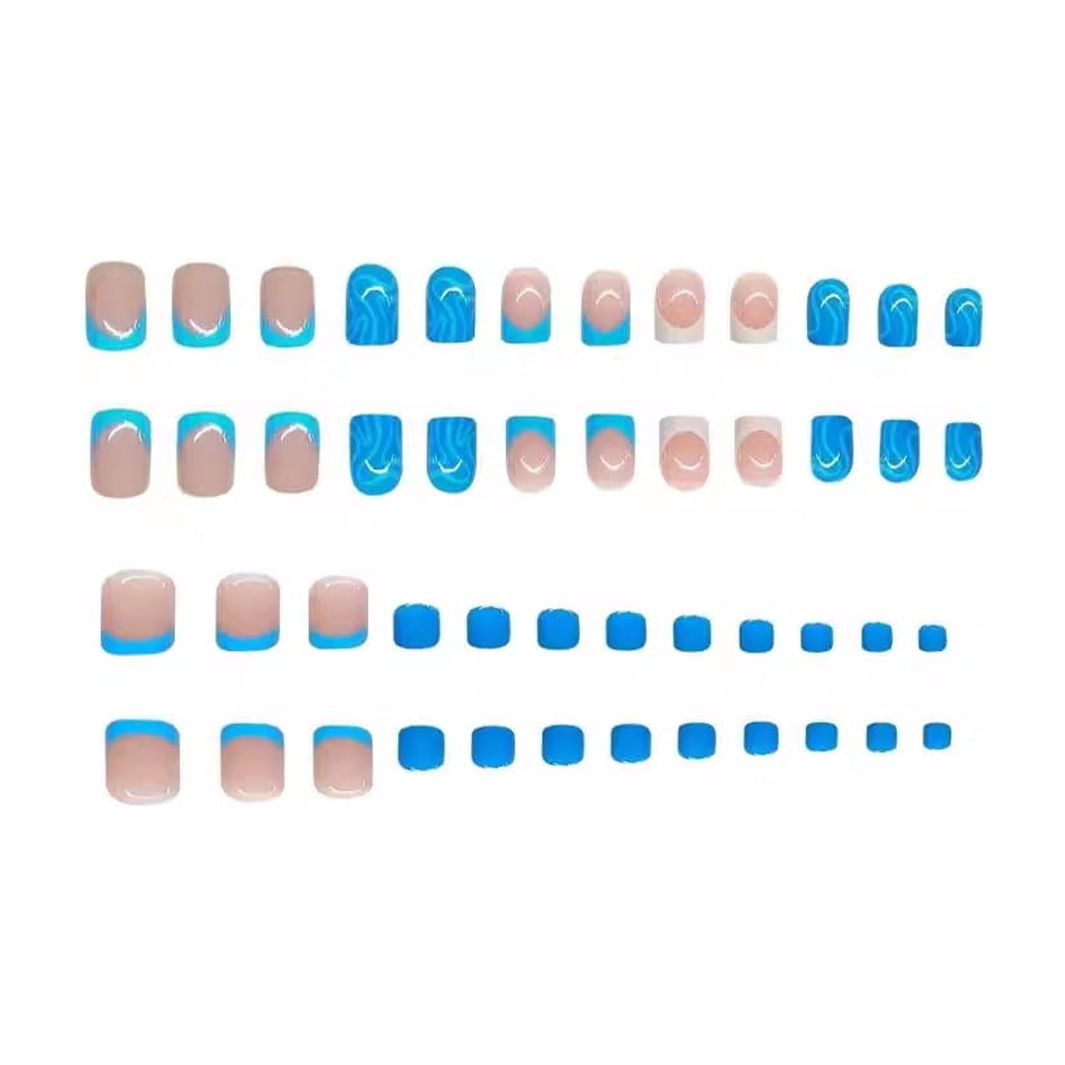 2024 New Hands and Feet Series Nail Art Combination Set Fresh Wearing Nail Removable Fake Nail Finished Wholesale