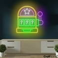 thumbnail image 3 of Craftnamesign Slot Machine Neon Sign Decor, Slot Machine Led Light For Game Room Wall Art, 3 of 5
