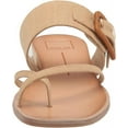 thumbnail image 2 of Dolce Vita Perris Natural Raffia Slip On Buckle Detailed Strappy Flats Sandals (Natural Raffia, 6), 2 of 6