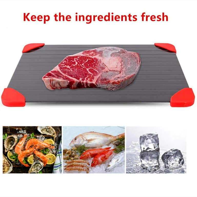 Rapid Thaw Defrosting Tray for Frozen Food Thawing Plate Defrost Meat/Frozen Food Quickly Without Electricity Microwave Hot Water or Any Other Tools (