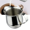 thumbnail image 3 of Jiaroswwei Cappuccino Coffee Pot Stainless Steel Latte Milk Mug Pointed Mouth Milkshake Cup, 3 of 8