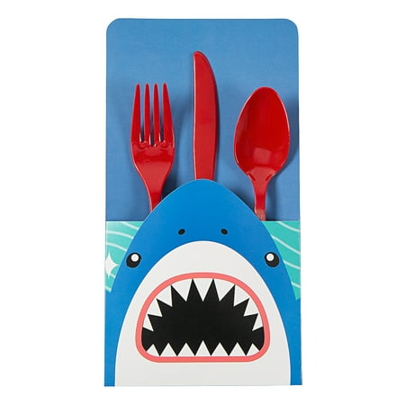 Shark Cutlery Sleeves – 24 Pieces