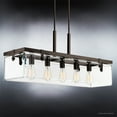 thumbnail image 3 of Urban Ambiance Luxury Mid-Century Modern Chandelier, Size: 15-3/4"H x 36-3/4"W, with Luxe Style Elements, Olde Bronze Finish and Clear Shade, UHP2440, 3 of 7