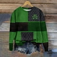 thumbnail image 3 of Guluxicc St. Patricks Day Sweatshirts for Women Casual Crewneck Long Sleeve Pullover Tops St Patty's Day Graphic Shirts, XL, 3 of 4