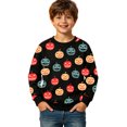 thumbnail image 4 of Sweatshirts for Boys Halloween Glow Print Crewneck Pullover Top Cozy Kids Boys Sweatshirts Size 3-4Y, 4 of 5