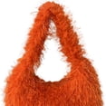 thumbnail image 2 of Bolso Hobo esponjoso para mujer, Bolso de muñeca suaves y esponjosos, Bolso diario de invierno para niñas Y2K de piel sintética, 2 of 5