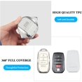 thumbnail image 4 of Key Fob Cover Compatible with Toyota Camry Venza Sienna Land Cruiser Highlander Tundra Corolla Prius 2021-2025 Keychain Case Holder Protector,B-White, 4 of 6
