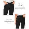 thumbnail image 5 of VISALY Dress Pants Women, Workout Leggings for Women, Women's Formal Trousers with Pockets Regular Fit Office Work Business Pants Women's Stretchy Dress Pants With, 1 Pack, Black, XL, 5 of 6