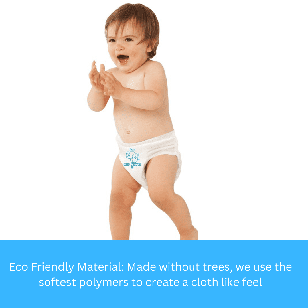 Ello Puppet | Eco-Friendly | Toddler | Potty Training Pants | Unisex | Disposable | 3T | 100 Count