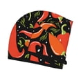 thumbnail image 3 of Disketp Red Hot Chili Microfiber Hair Towel Wrap,Hair Drying Towel With Button,Towel Turban,Head Towel To Dry Hair Quickly For Girls And Women, 3 of 8