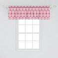 thumbnail image 2 of Ambesonne Circles Window Valance, Doodle Circle and Spots, 54" X 18", Magenta and Cream, 2 of 3