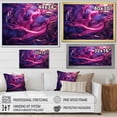 thumbnail image 5 of Designart "Crystal Essence in Pink and Purple Marble III" Oversized Abstract Framed Wall Art - Modern Pink Abstract Marble Entryway Framed Wall Art Print, 5 of 7