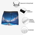 thumbnail image 3 of Gukieu Starry Night Ocean View Print Men's Boxer Briefs, High Elastic Moisture Wicking Boxer Briefs Underwear-Small, 3 of 5