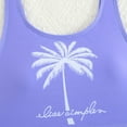 thumbnail image 6 of Girl Swimsuit Bikini Set Tropical Print Bathing Suit Two Piece Girls'swimwear Purple 7 Years-8 Years, 6 of 7