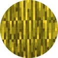 thumbnail image 1 of Ahgly Company Indoor Round Abstract Yellow Contemporary Area Rugs, 8' Round, 1 of 4