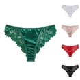 thumbnail image 1 of Women S Sexy Lace Briefs Panties Bowknot Underwear For All Season Mid-Rise Ultra Thin G-String See-Through Sexy Lingerie, 1 of 5