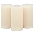 Mainstays Unscented Pillar Candles, 3 x 6 in, Ivory, 3 Count