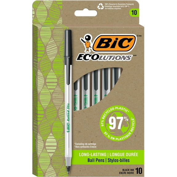 BIC ReVolution Round Stic Ballpoint Pen (gsme10bk)