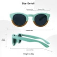 thumbnail image 5 of LifeArt Vintage Round Sunglasses for Men and Women Gradient Gray Lens UV400 Protection Outdoor Shades with Green yellow+Color +2.00 Magnification Frame 2 Pack, 5 of 5