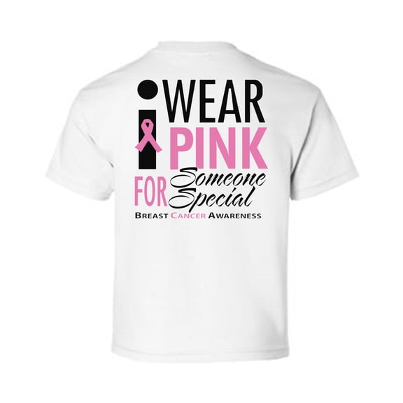 Awkward Styles Breast Cancer Awareness T-Shirt I Wear Pink For Someone Special Kids T Shirts Back Print 1