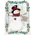 thumbnail image 3 of Parker, Jennifer Paxton 12x14 Black Modern Framed Museum Art Print Titled - Folk Snowman Forest I, 3 of 5