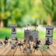 thumbnail image 3 of KAKOWELY 1 juego de figuras medievales, mesa de arena, modelos de soldados de castillo, pequeñas figuras de caballeros, microdecoraciones paisajísticas, 3 of 5