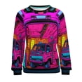 thumbnail image 7 of Ambulance Car Womens Casual Crewneck Sweatshirt Long Sleeve Tops Cute Pullover Loose Fit, 7 of 7