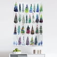 thumbnail image 1 of Christmas Tapestry, Watercolor Christmas Theme Fir Trees Abstract Silhouettes Illustration, Fabric Wall Hanging Decor for Bedroom Living Room Dorm, 5 Sizes, Multicolor, by Ambesonne, 1 of 1