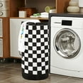 thumbnail image 7 of RMDQTR Durable Large Laundry Backpack with Drawstring Closure Ideal for Laundry Trips,Travel&Camping Classic Black-and-white Checkered Pattern, 7 of 7