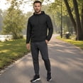 thumbnail image 3 of Youthup Men's Half-Zip Hooded Quick-Dry Wind-Resistant Nylon Blend Jacket for Outdoor Training & Urban Sports (24-35 Years, Spring/Fall), 3 of 10