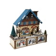 thumbnail image 3 of Caja de música navideña, adorno de madera, estilo vintage, artesanía, decoración navideña, figuras iluminadas para la casa, para chimenea, vacaciones, 3 of 9