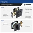 thumbnail image 7 of Brinks Contemporary Single Cylinder Deadbolt, Matte Black, 7 of 7