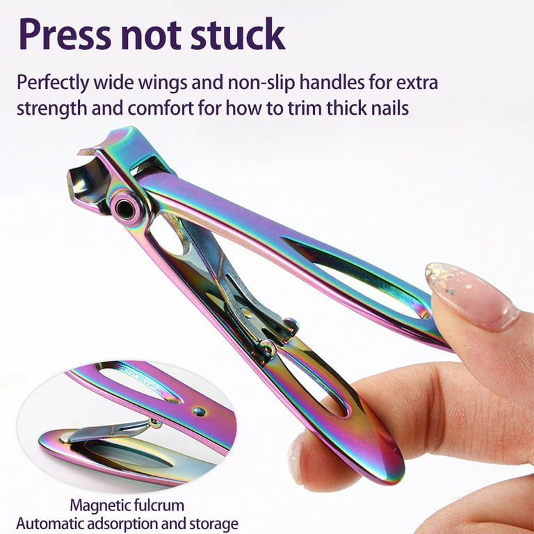 BEZOX Thick Toenail clippers for Seniors - Large Toe Nail clippers for  Thick Nails, Precision comfort grip Long Handle Fingernai