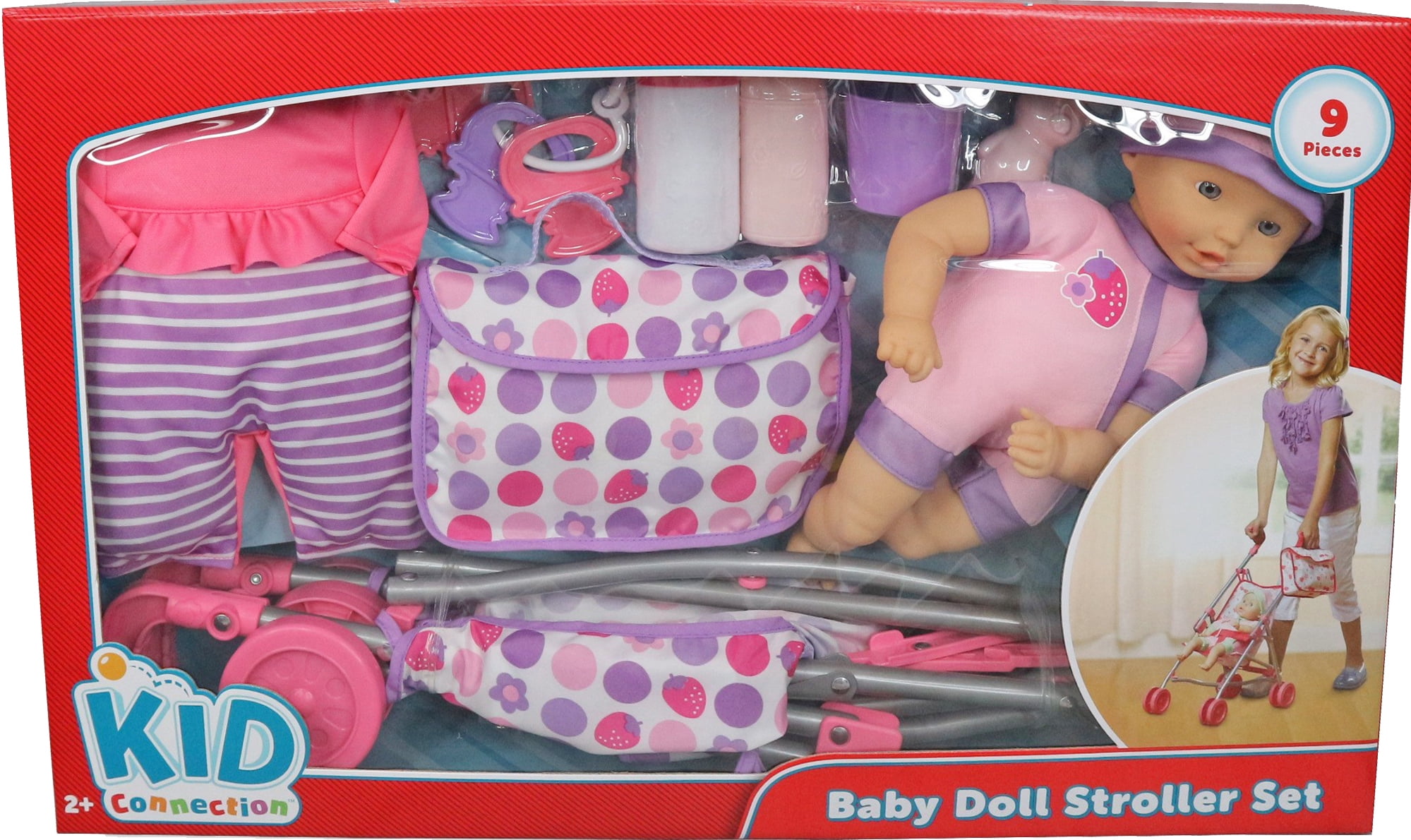 doll and stroller set