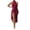 A-Wine, variant on ZHYou Halter Neck Satin Midi Dresses for Women Ruched High Slit Bodycon Party Cocktail Dresses,Green,Size L