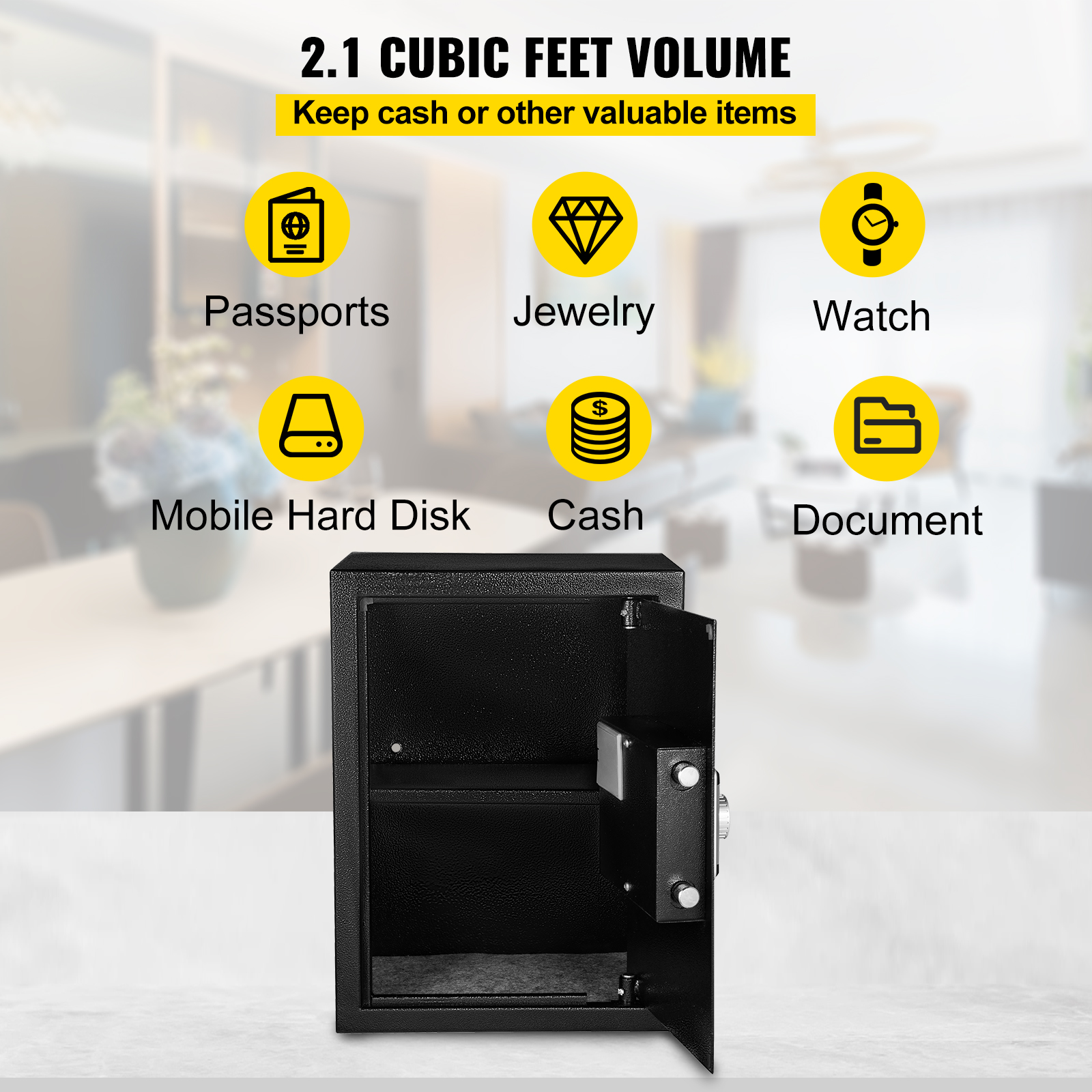 Kffkff 60L Security Safe with Fingerprint Lock photo 5
