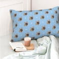 thumbnail image 4 of Goofa Brown French Bulldog Print Plush Throw Pillow Case, Soft Velvet with Hidden Zipper, Decorative Cushion Cover for Sofa, Bed, Car, and Home Décor-20"x30", 4 of 6