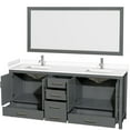 thumbnail image 6 of Wyndham Collection Wcs141480d-Vca-M70 Sheffield 80" Free Standing Double Basin Vanity Set, 6 of 7