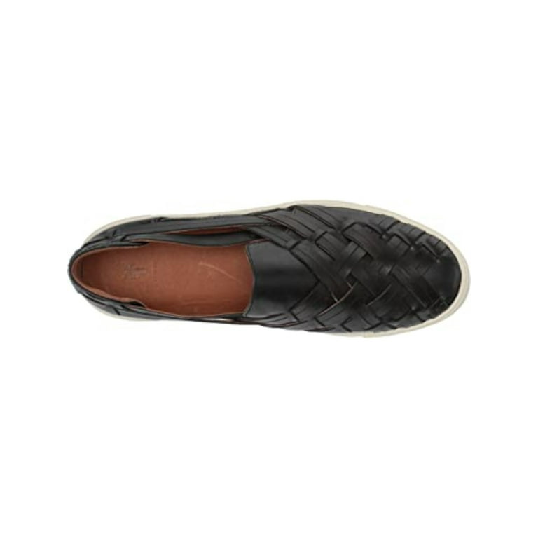 FRYE Womens Black Extended Tongue Strappy Weave Cushioned Ivy Huarache Round Toe Slip On Athletic Sneakers Shoes 6 M