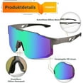 thumbnail image 2 of Gafas de sol deportivas para hombre y mujer, gafas de ciclismo con espejo, gafas deportivas para ciclismo de montaña, carretera, ciclismo, running, enduro, con protección UV400, 2 of 5