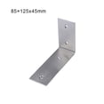 thumbnail image 4 of fastboy 4pcs L Bracket Corner Braces Thickened Table Shelf Partition Support Stainless Steel Brushed Finish Bookshelf Rack 125*85*45*3mm, 4 of 6
