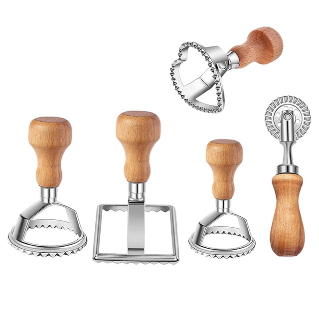 veasfak Italian Ravioli Cutter Set Pasta Press Kitchen Attachment Kit Ravioli Maker Mold