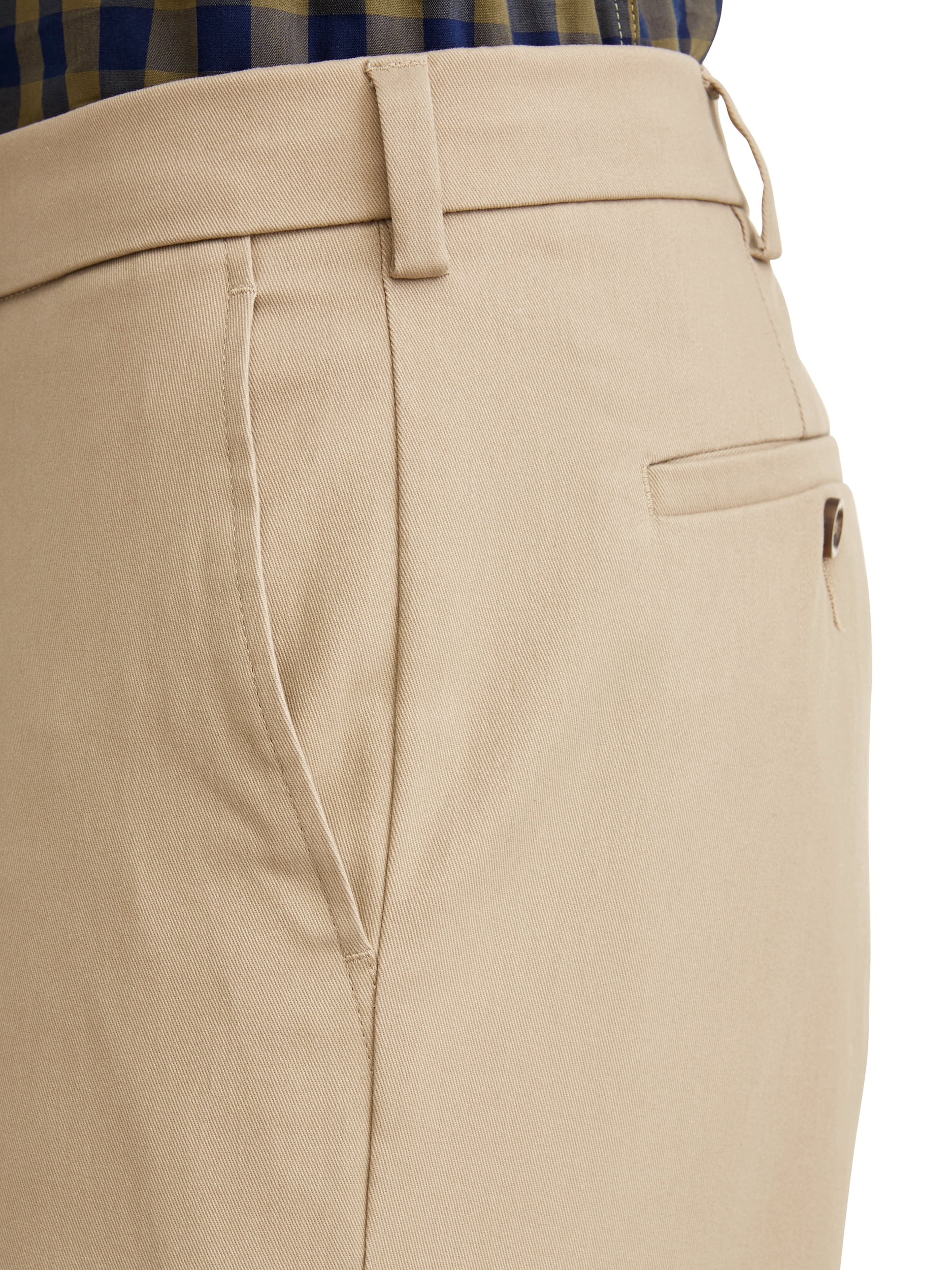 George Big Men's Premium Pleated Regular Fit Khaki Pants