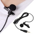 thumbnail image 3 of ziyahi Microphone à Pince Col à Revers Lavalier Filaire Micro Entrevue Réunion Discours Microphone Portable, 2 Pcs, 3 of 8