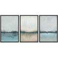 thumbnail image 2 of PixonSign Framed Wall Art Set Pastel Watercolor Blue Grunge Landscapes Abstract Nature Wilderness Modern Art Decorative Minimal Relax/Calm for Living Room, Bedroom, Office - 16"x24"x3 Black, 2 of 5